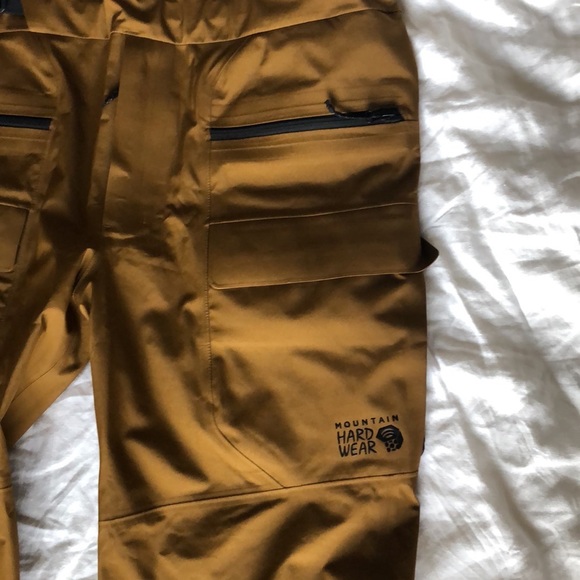 SOLD! NWT Mountain Hardwear Men's Boundary Ridge™ GORE-TEX Bib Golden Brown - Picture 6 of 9